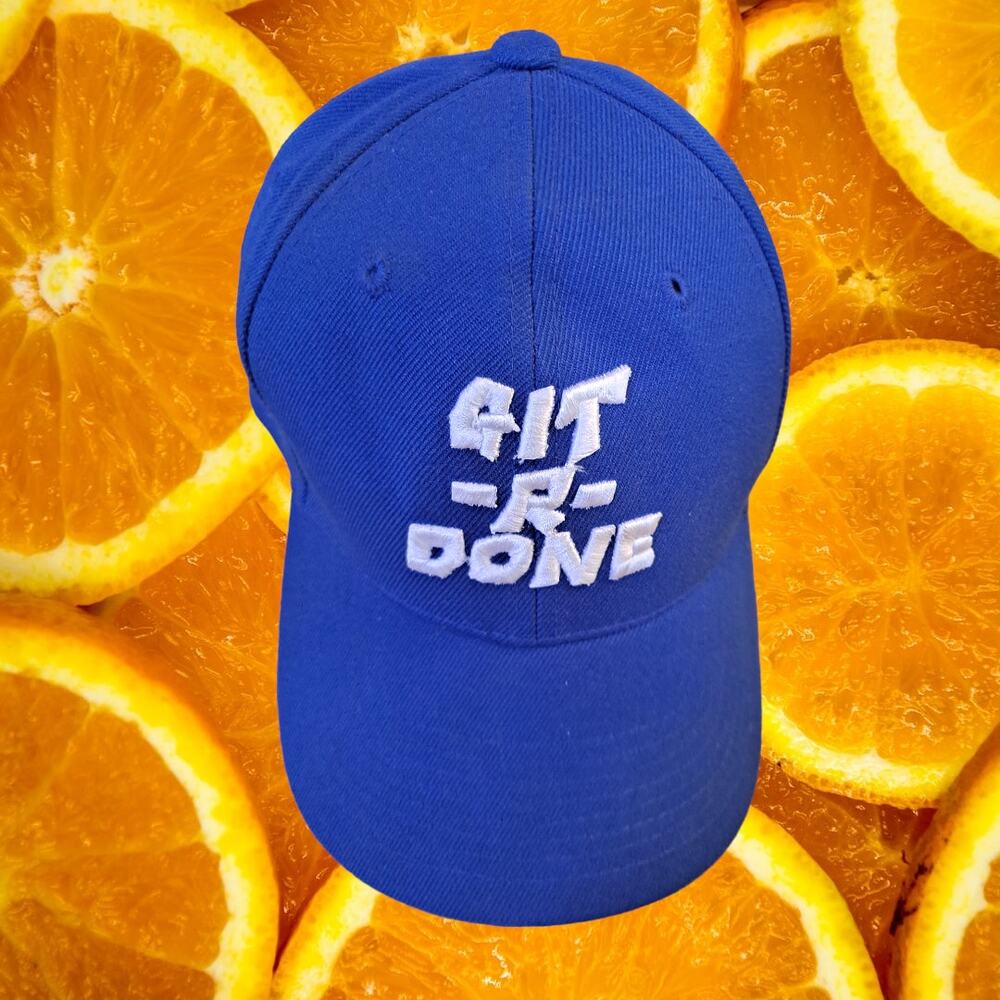 Git R Done Blue Adjustable Baseball Hat Cap‎